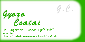 gyozo csatai business card